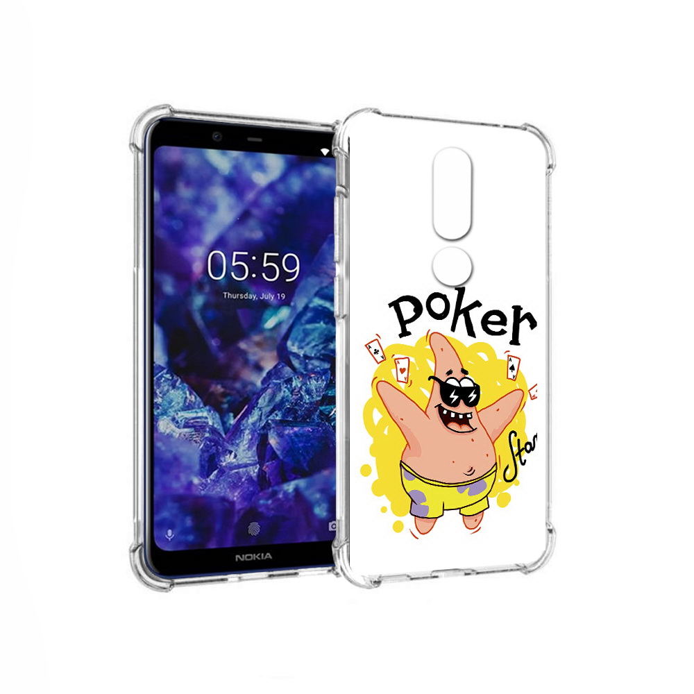 

Чехол MyPads Tocco для Nokia 5.1 Plus Патрик (PT119548.120.133), Прозрачный, Tocco