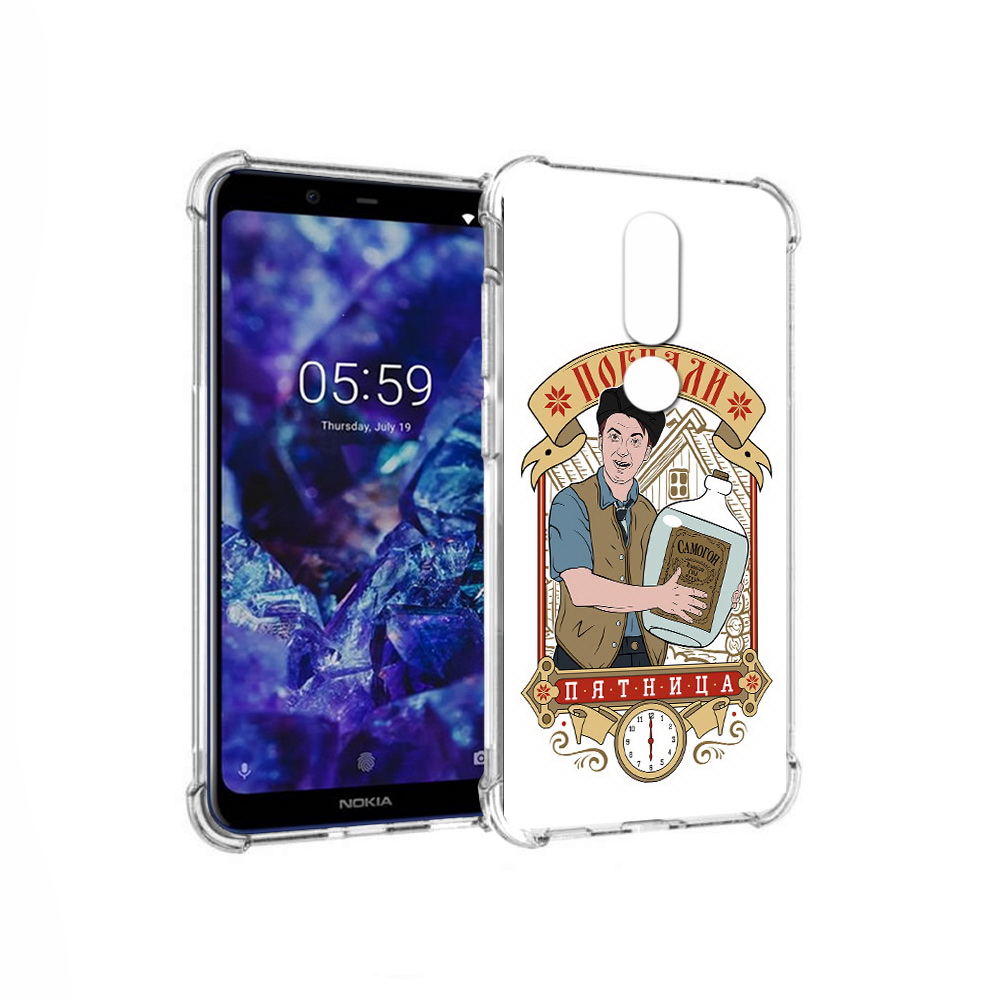 

Чехол MyPads Tocco для Nokia 5.1 Plus Погнали пятница (PT119548.120.137), Прозрачный, Tocco