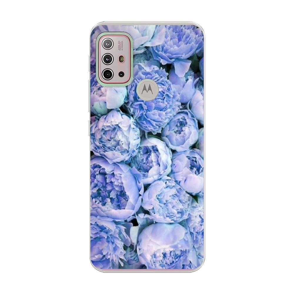 

Чехол Awog на Lenovo K13 Note/Motorola Moto G10/G20/G30 "Пионы голубые", Разноцветный, 242150-8