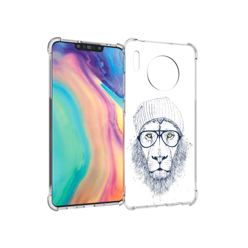 

Чехол MyPads Tocco для Huawei Mate 30 хиппи лев, Прозрачный, Tocco