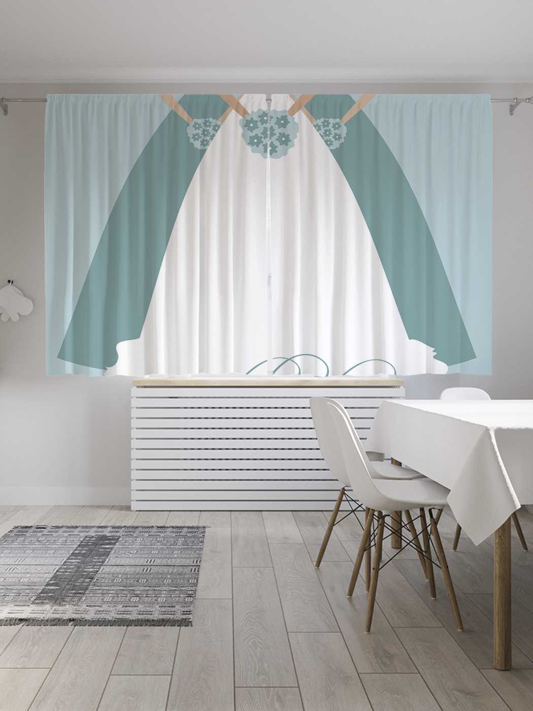 

Классические шторы JoyArty "Подружки на девичнике", Oxford DeLux, 2 полотна 145x180 см, Подружки на девичнике