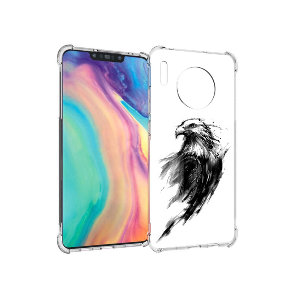 

Чехол MyPads Tocco для Huawei Mate 30 чб птица, Прозрачный, Tocco