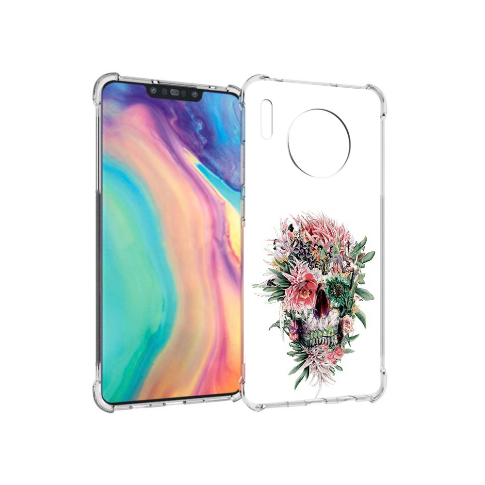 

Чехол MyPads Tocco для Huawei Mate 30 череп из цветов, Прозрачный, Tocco