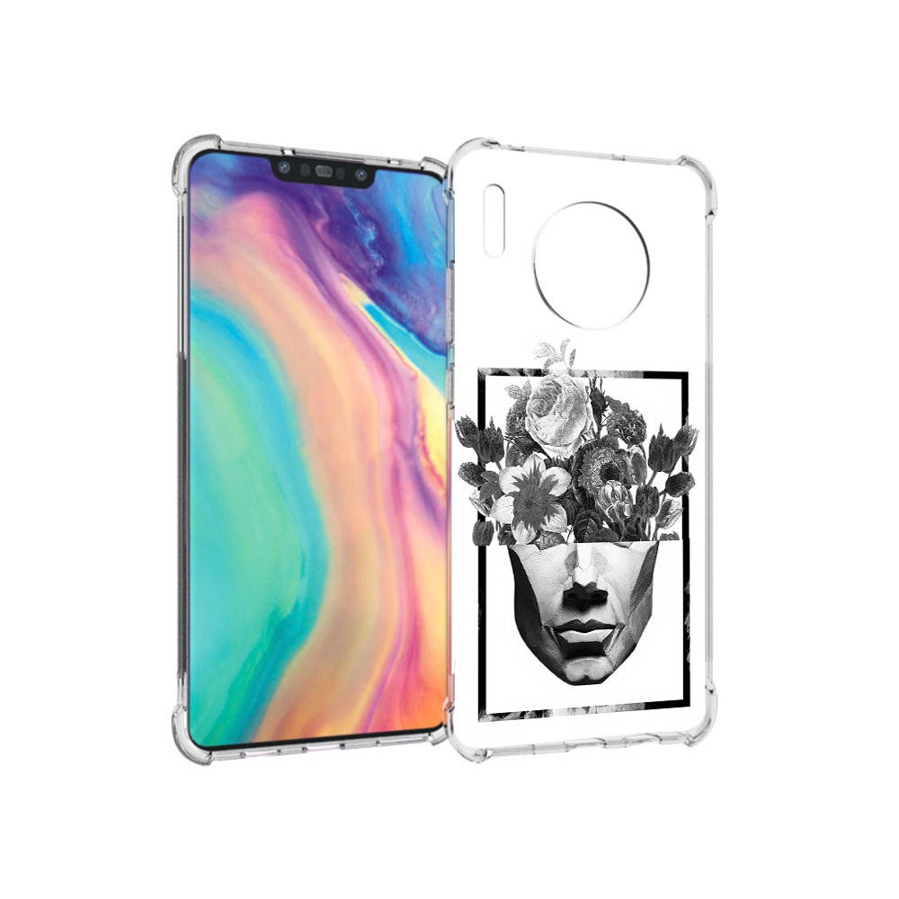

Чехол MyPads Tocco для Huawei Mate 30 черно белая ваза в абстракции, Прозрачный, Tocco