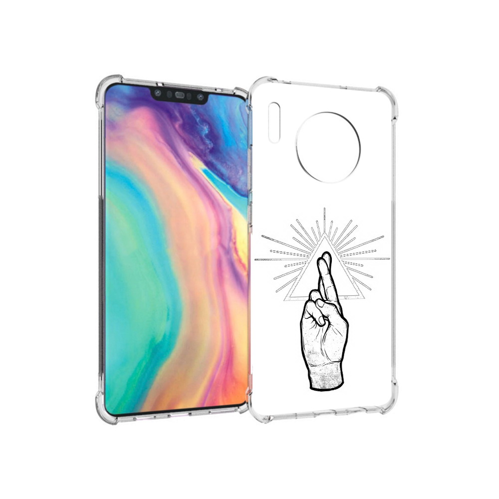 

Чехол MyPads Tocco для Huawei Mate 30 черно белая рука, Прозрачный, Tocco