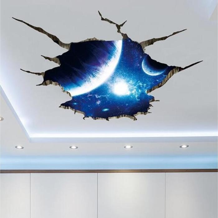 

Наклейка 3Д интерьерная Космос 90*60см, Синий