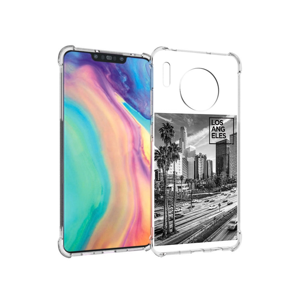 

Чехол MyPads Tocco для Huawei Mate 30 черно белый лос анджелес, Прозрачный, Tocco
