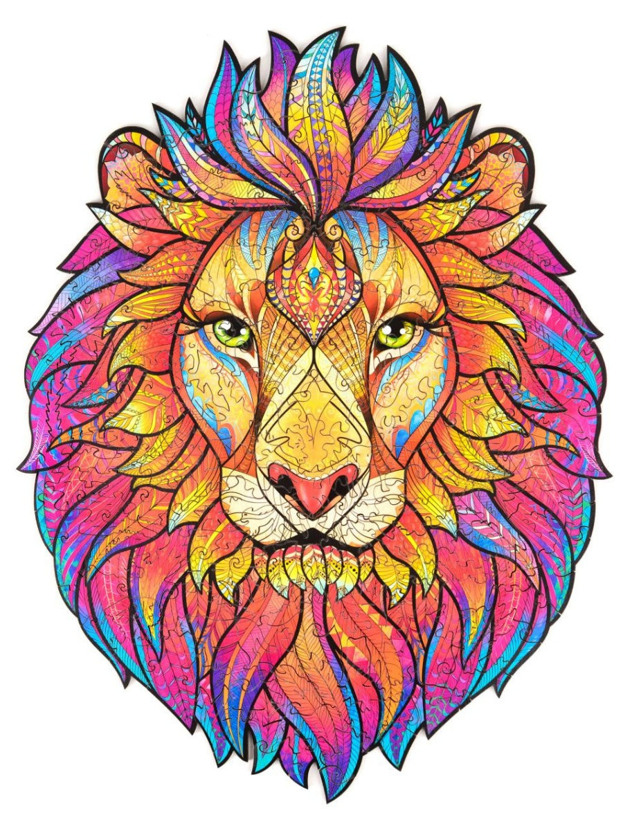 

Пазл Basir деревянный фигурный животные размер M(A4)-22*30 см; Царственный зверь, Царственный зверь