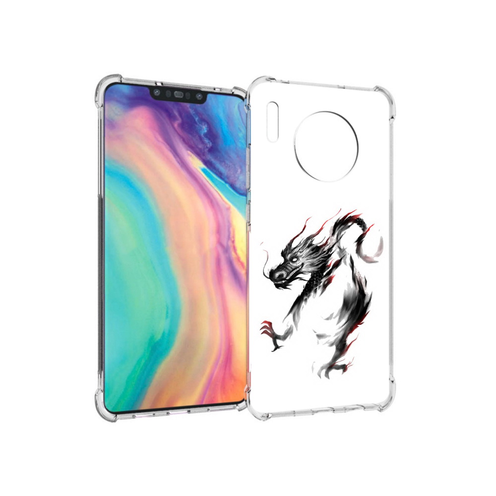 

Чехол MyPads Tocco для Huawei Mate 30 черный дракон, Прозрачный, Tocco