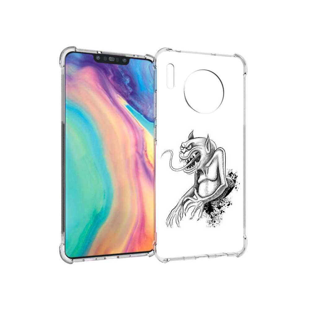 

Чехол MyPads Tocco для Huawei Mate 30 чорт, Прозрачный, Tocco
