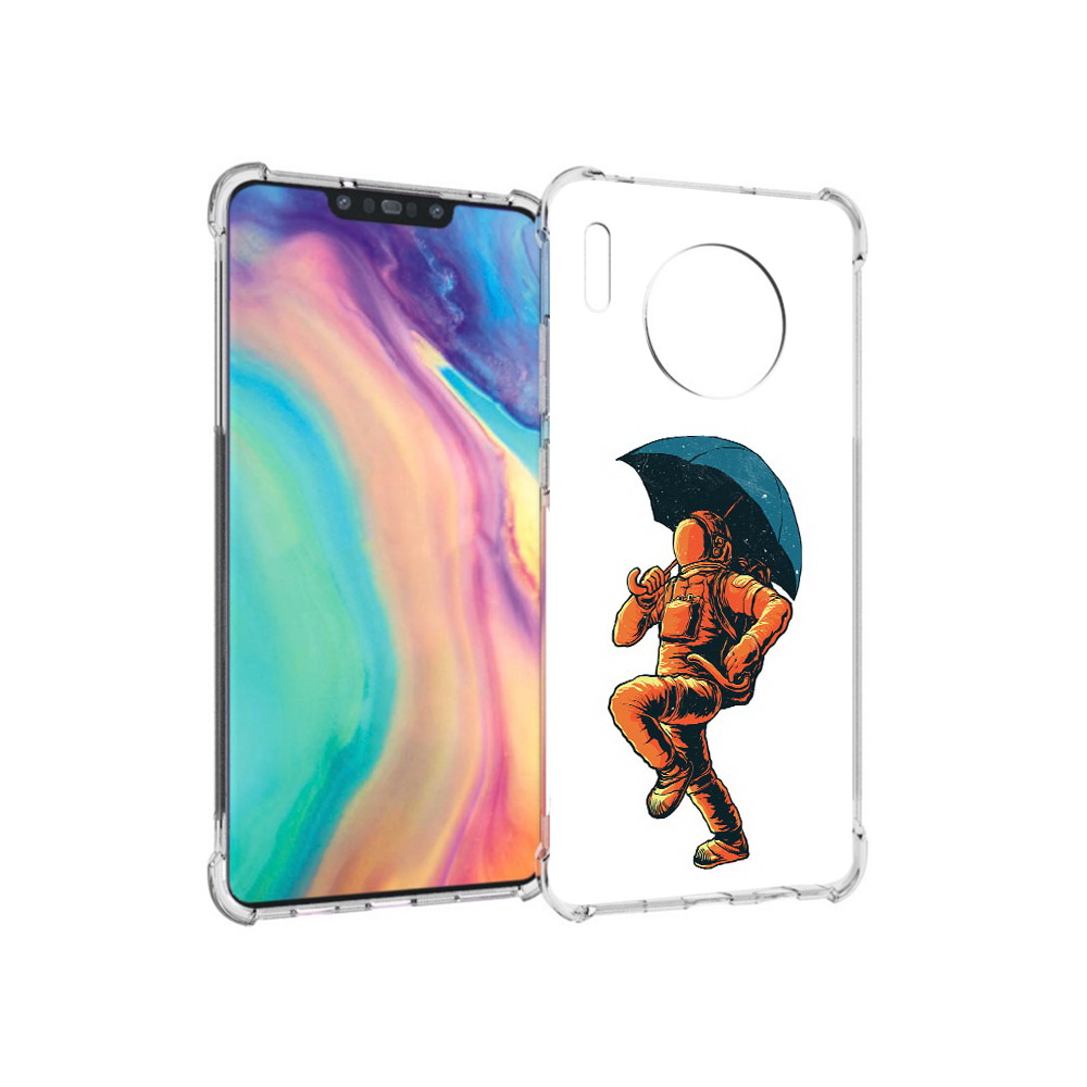 

Чехол MyPads Tocco для Huawei Mate 30 шагающий космонавт с зонтом, Прозрачный, Tocco
