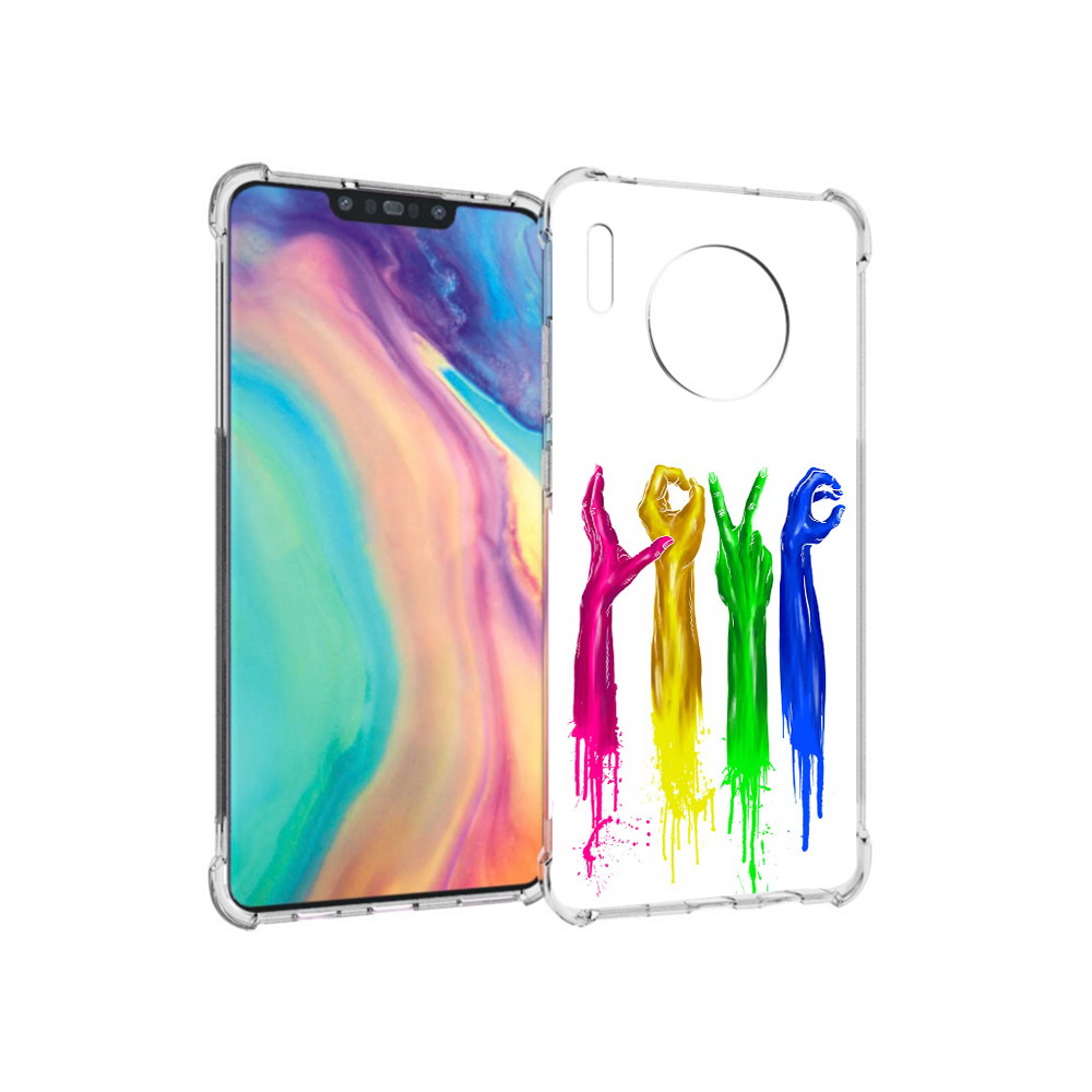 

Чехол MyPads Tocco для Huawei Mate 30 яркие руки love, Прозрачный, Tocco