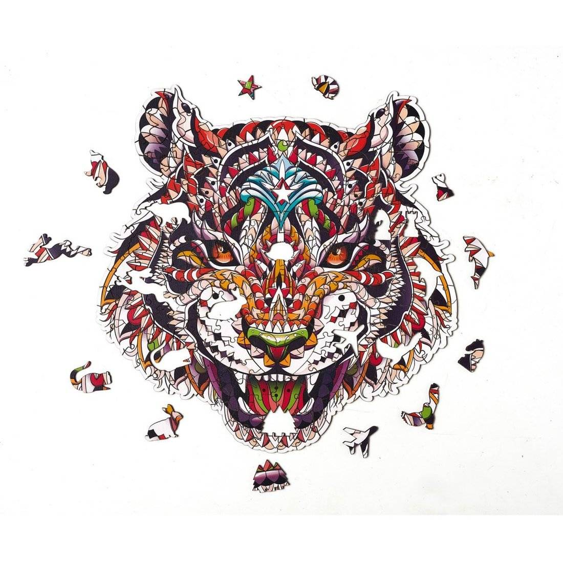 

Деревянные фигурные пазлы Basir ЖИВОТНЫЕ M(A4)-22*30 см Японкий самурай Тигр, Японкий самурай Тигр