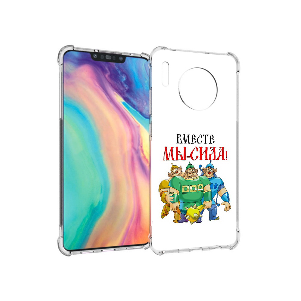 

Чехол MyPads Tocco для Huawei Mate 30 23 февраля богатыри, Прозрачный, Tocco