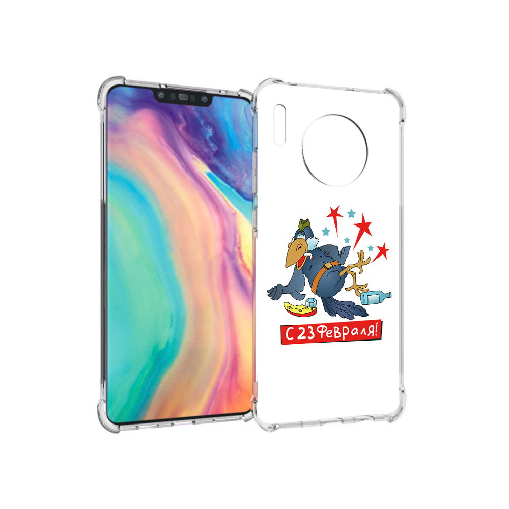 

Чехол MyPads Tocco для Huawei Mate 30 23 февраля веселая птица, Прозрачный, Tocco