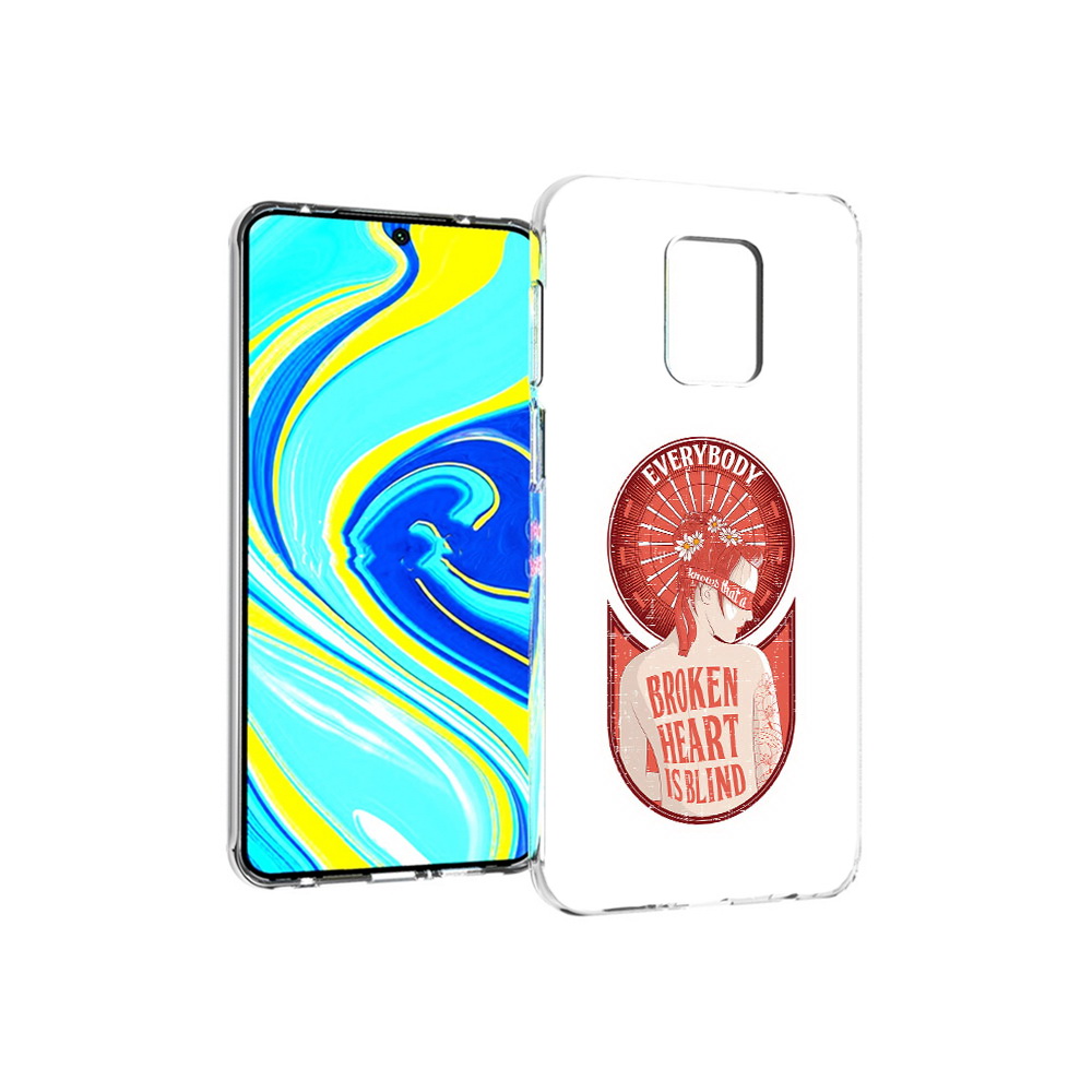 Чехол MyPads Tocco для Xiaomi Redmi Note 9 Pro девушка разбитое сердце (PT146368.268.310)