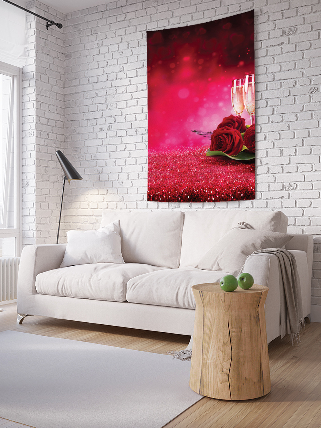 

Вертикальное фотопанно на стену JoyArty Цветы с шампанским 150x200 см, Цветы с шампанским