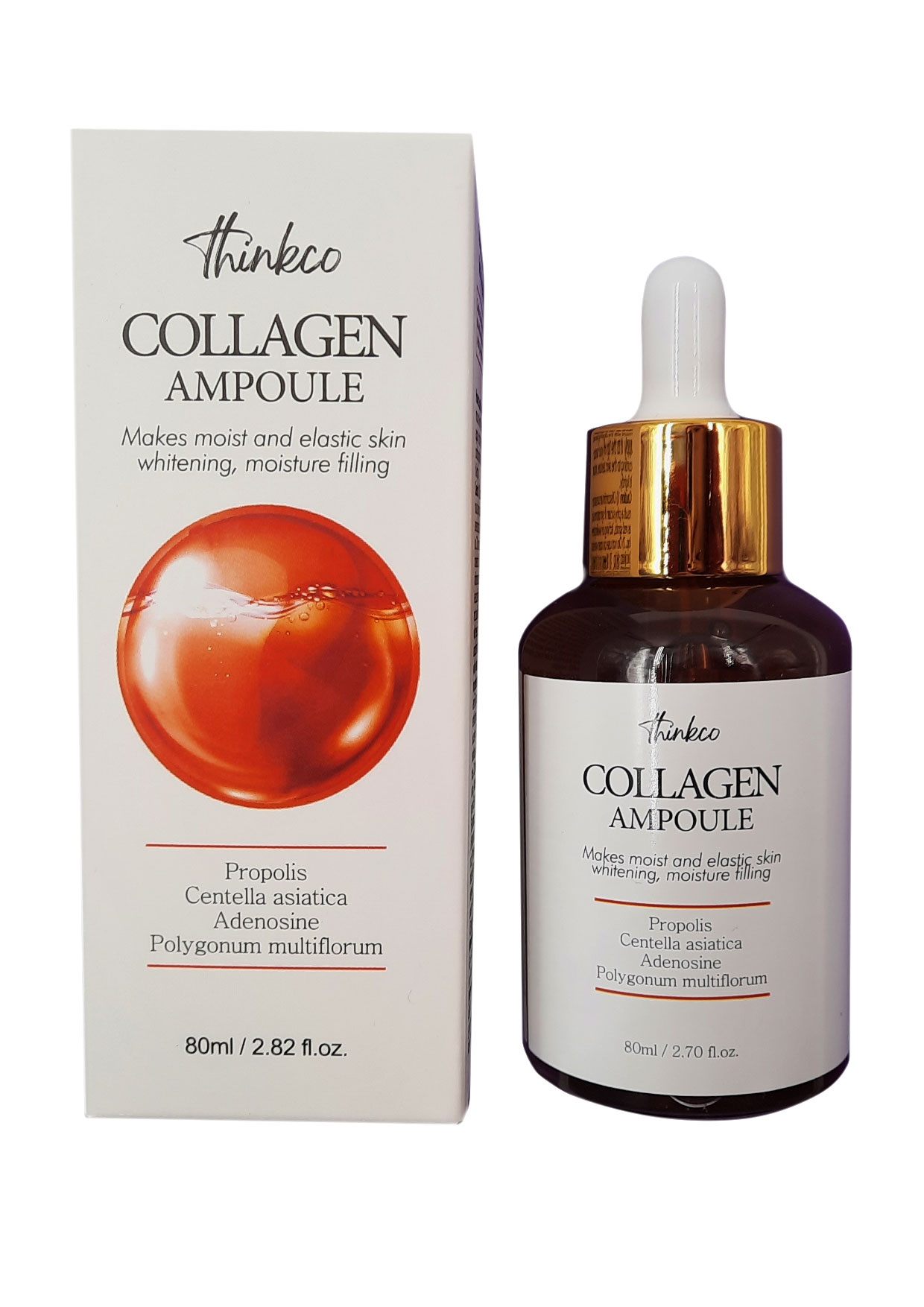 Сыворотка восстанавливающая с коллагеном Thinkco Collagen Return Ampoule 80 мл альпика сыворотка collagen bio 30 мл
