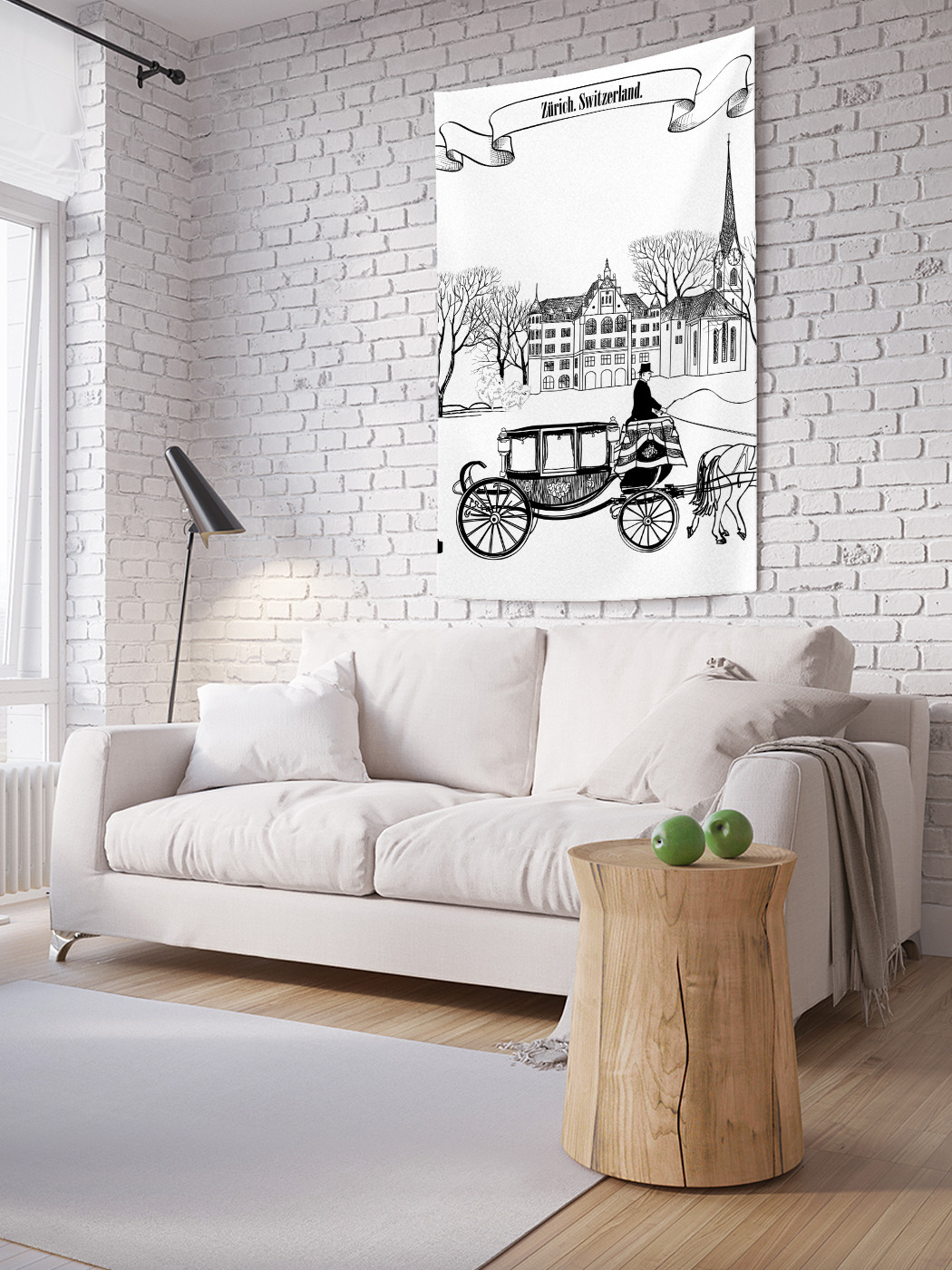 

Вертикальное фотопанно на стену JoyArty Конная повозка 150x200 см, Конная повозка