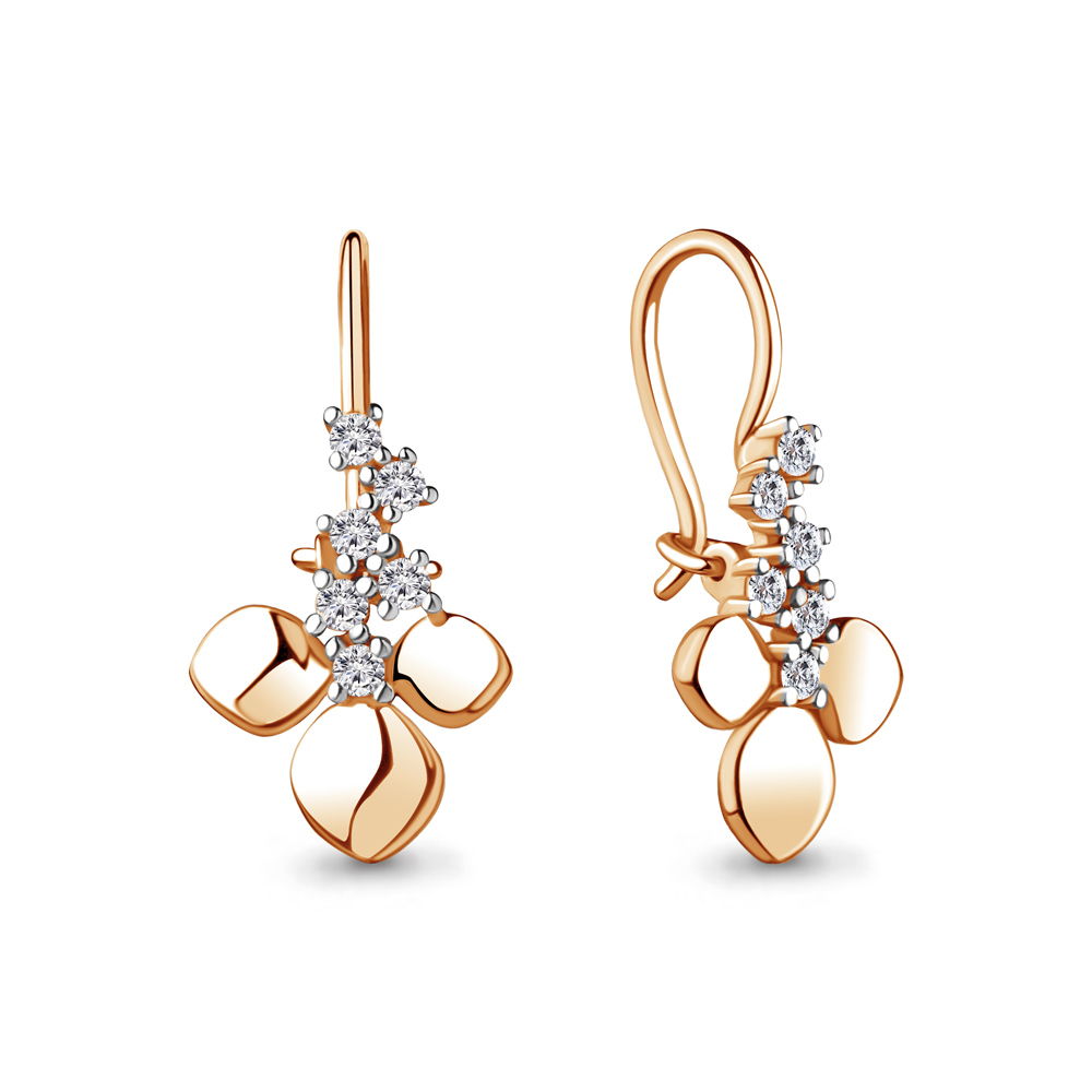 

Серьги из серебра с фианитом Aquamarine 48757А_925_з, 48757А_925_з