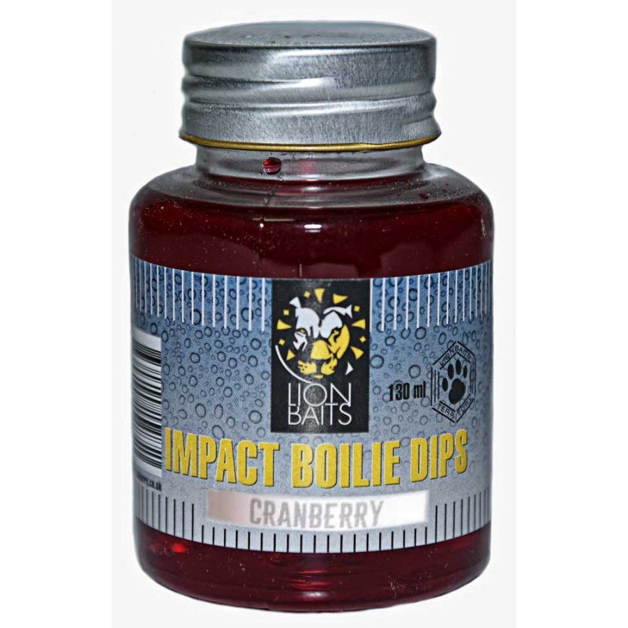 

Прикормка LION BAITS Impact Boilie Dips (Cranberry) 130мл