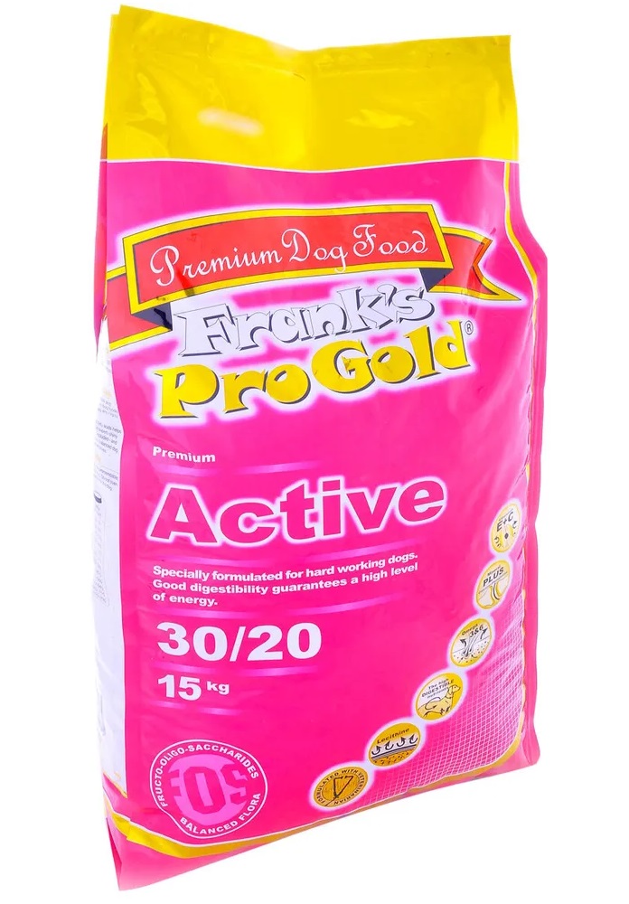 

Сухой корм для собак Frank's ProGold Active, курица, 15кг, Active