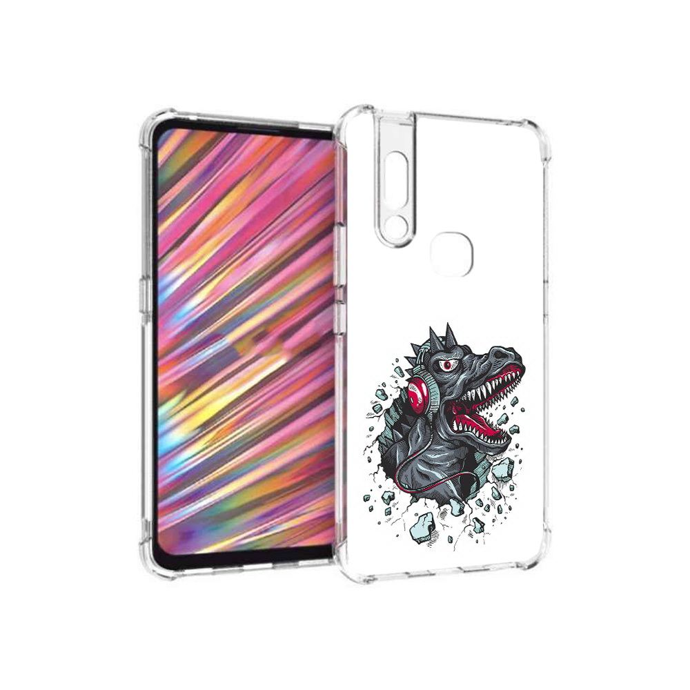 

Чехол MyPads Tocco для Vivo V15 Нарисованный динозавр в наушниках (PT127905.397.124), Прозрачный, Tocco