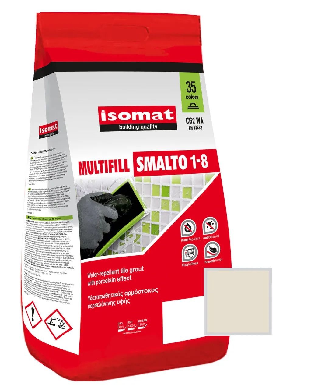 Затирка полимерцементная ISOMAT MULTIFILL SMALTO 1-8 № 17 Анемон 2кг 51151702