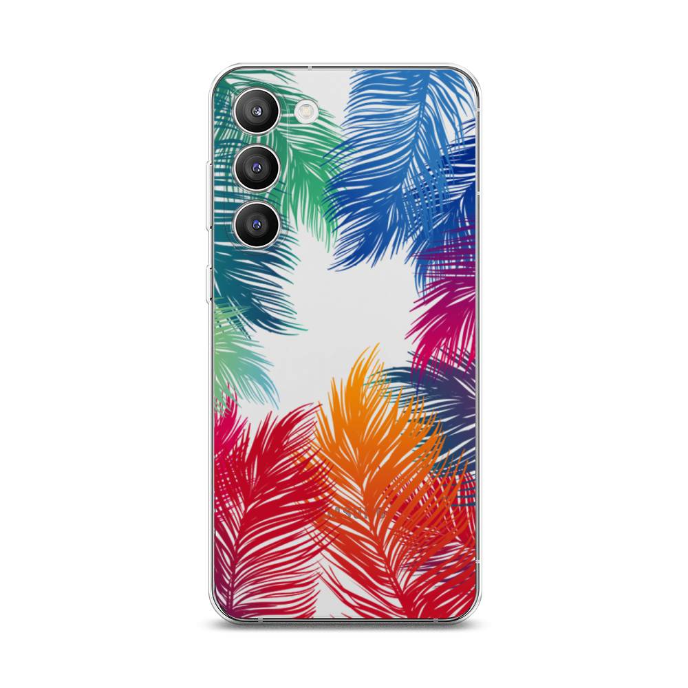 

Чехол Awog на Samsung Galaxy S23 Plus 5G "Рамка из перьев", Красный, 2107450-4