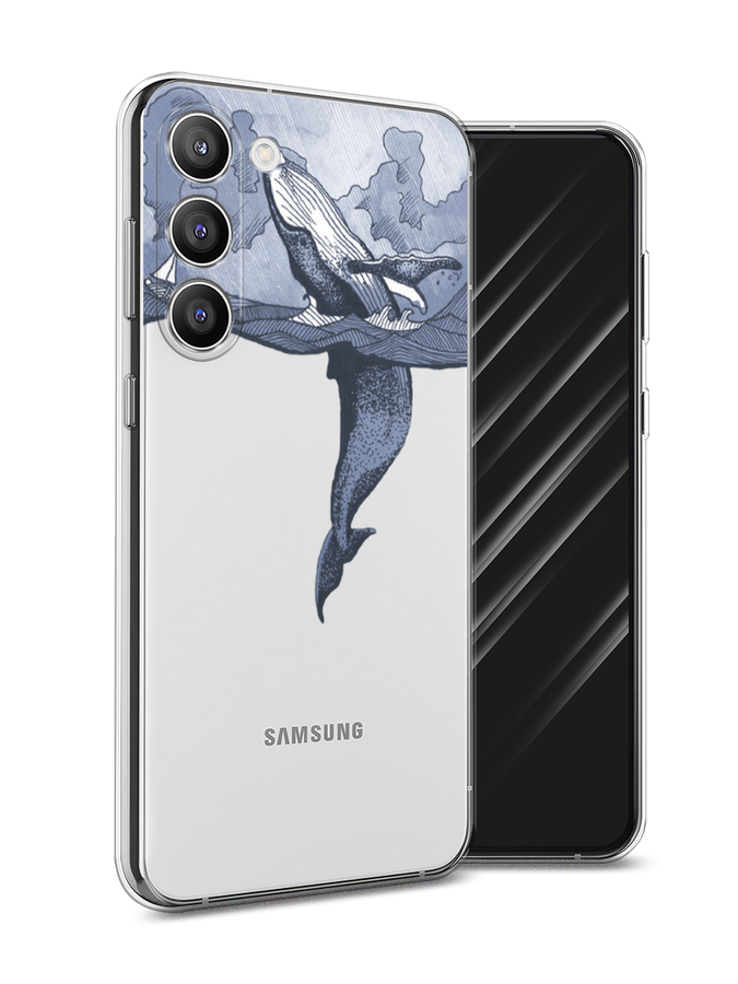 

Чехол Awog на Samsung Galaxy S23 Plus 5G "Два измерения", Голубой;черный;прозрачный, 2107450-7