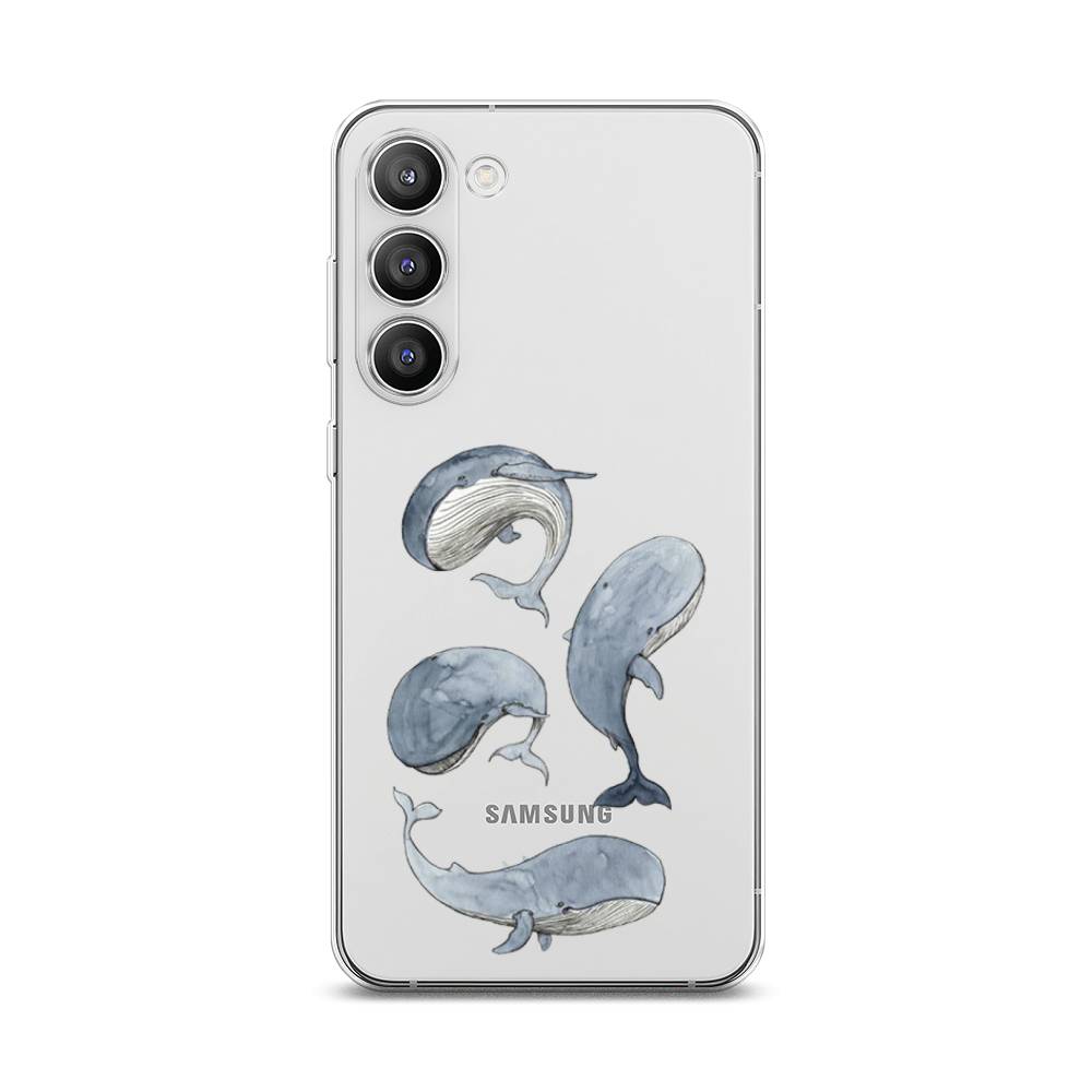 

Чехол Awog на Samsung Galaxy S23 Plus 5G "Киты", Голубой;белый;прозрачный, 2107450-1