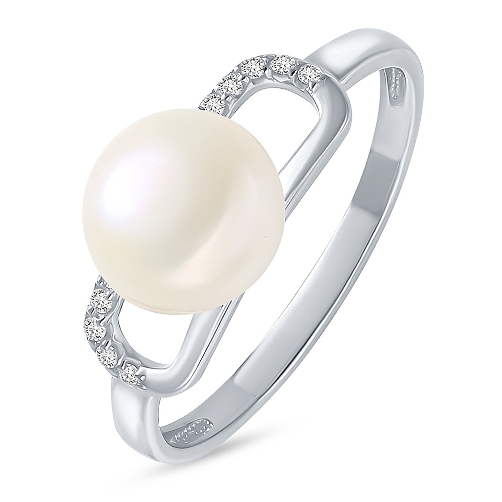 

Кольцо из серебра 585Gold 701012581, жемчуг культивированный/фианит, 701012581