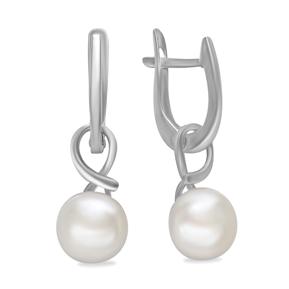 

Серьги подвески из серебра 585Gold 702010607, жемчуг культивированный, 702010607