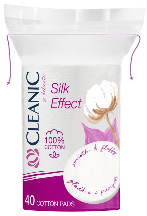 Ватные диски гигиенические Cleanic Silk Effect Овальные, 40 шт