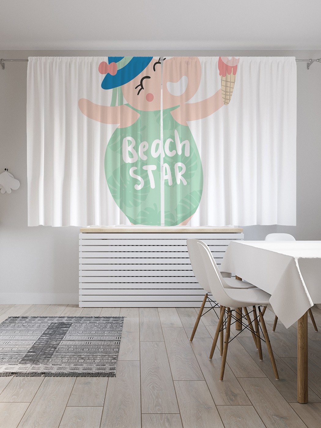 

Классические шторы JoyArty "Пляжная звезда", серия Oxford DeLux, 2 полотна 145x180 см, Пляжная звезда