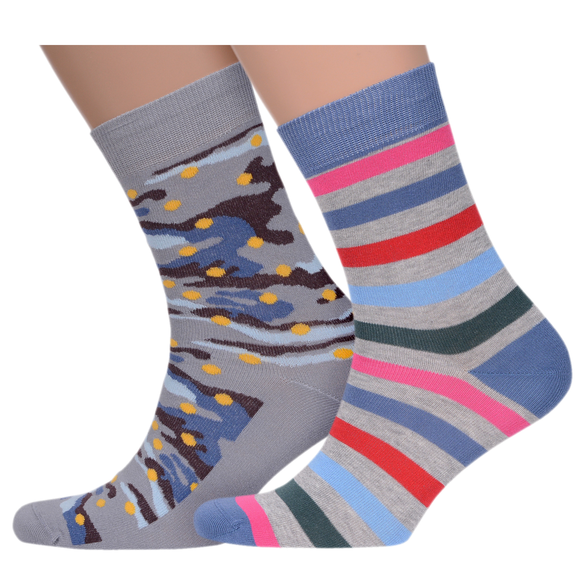 Комплект носков унисекс ХОХ 2-XF разноцветных 23