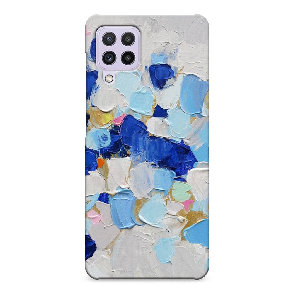 

Пластиковый чехол "Холст сине-белый" на Samsung Galaxy A22