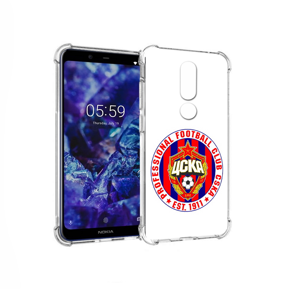 

Чехол MyPads Tocco для Nokia 5.1 Plus ФК ЦСК логотип (PT119548.120.178), Прозрачный, Tocco