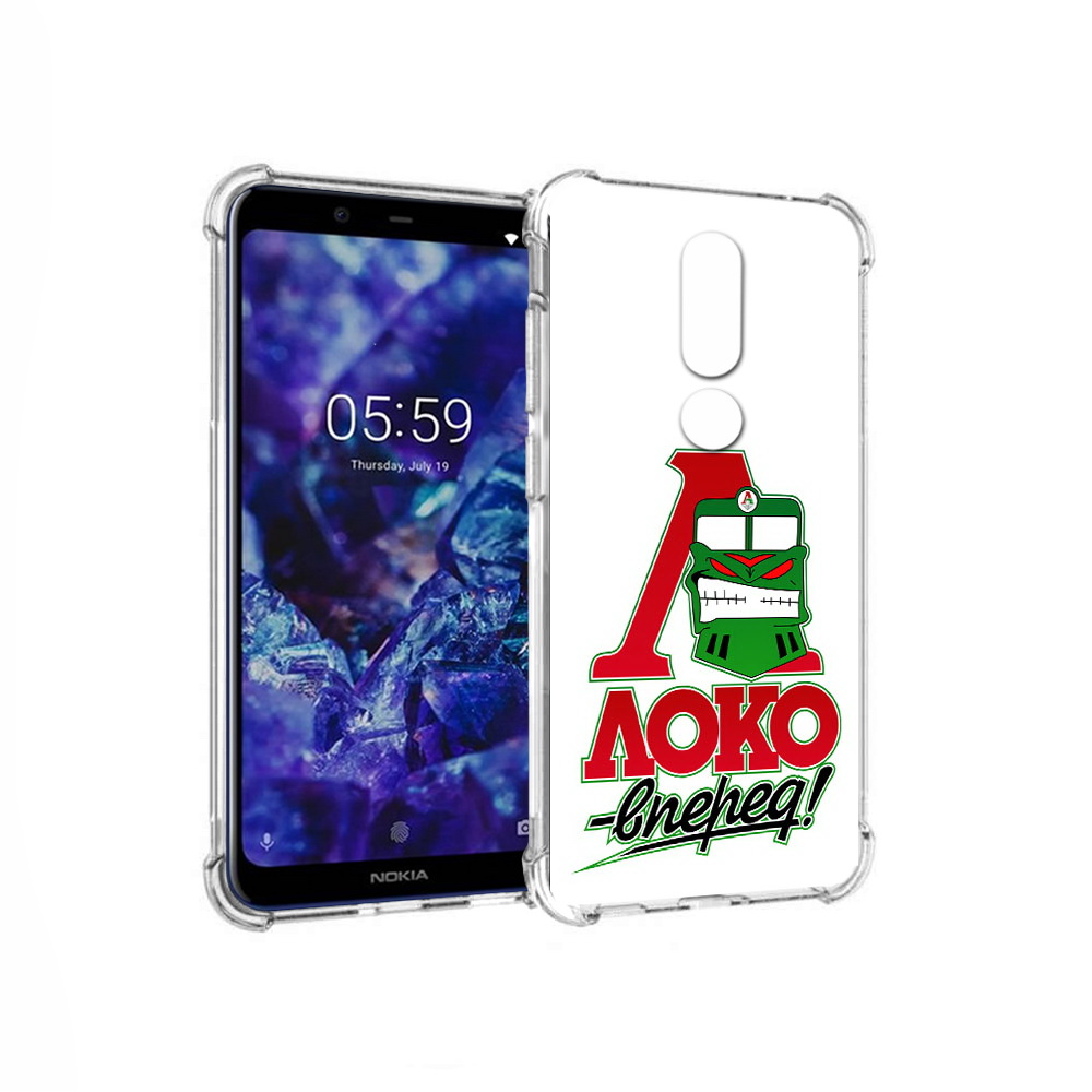 

Чехол MyPads Tocco для Nokia 5.1 Plus ФК локо вперед (PT119548.120.181), Прозрачный, Tocco