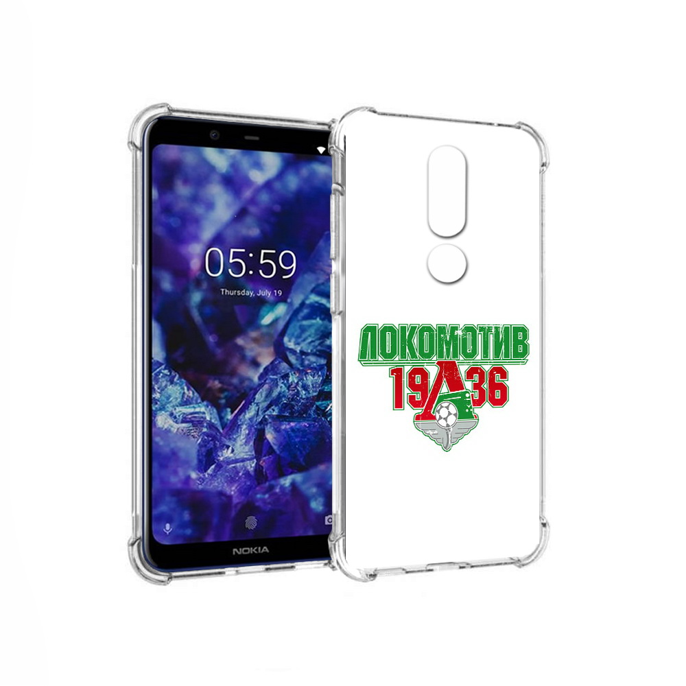 

Чехол MyPads Tocco для Nokia 5.1 Plus ФК локомотив 1936 (PT119548.120.182), Прозрачный, Tocco