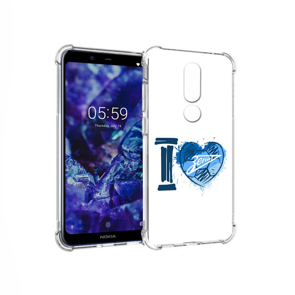 

Чехол MyPads Tocco для Nokia 5.1 Plus ФК я люблю зенит (PT119548.120.186), Прозрачный, Tocco
