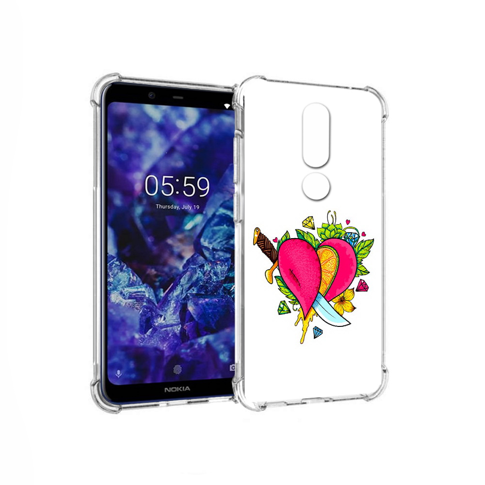 

Чехол MyPads Tocco для Nokia 5.1 Plus Фруктовое сердце (PT119548.120.188), Прозрачный, Tocco