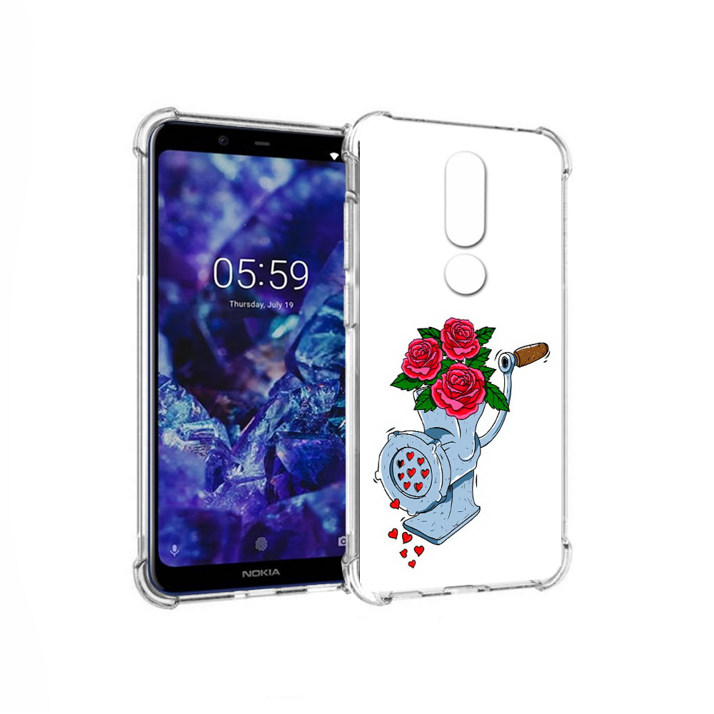 

Чехол MyPads Tocco для Nokia 5.1 Plus Цветочные сердца (PT119548.120.199), Прозрачный, Tocco