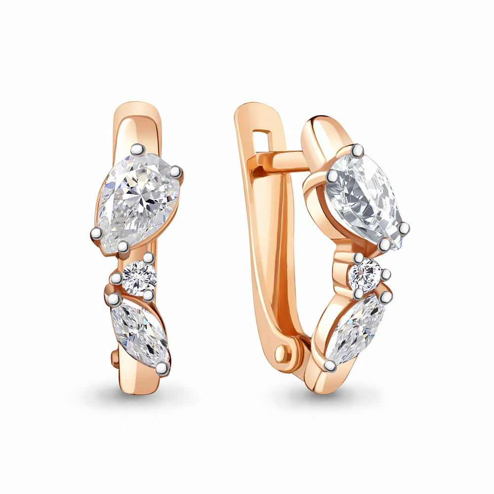 

Серьги из серебра с фианитом Aquamarine 48796А_925_з, 48796А_925_з