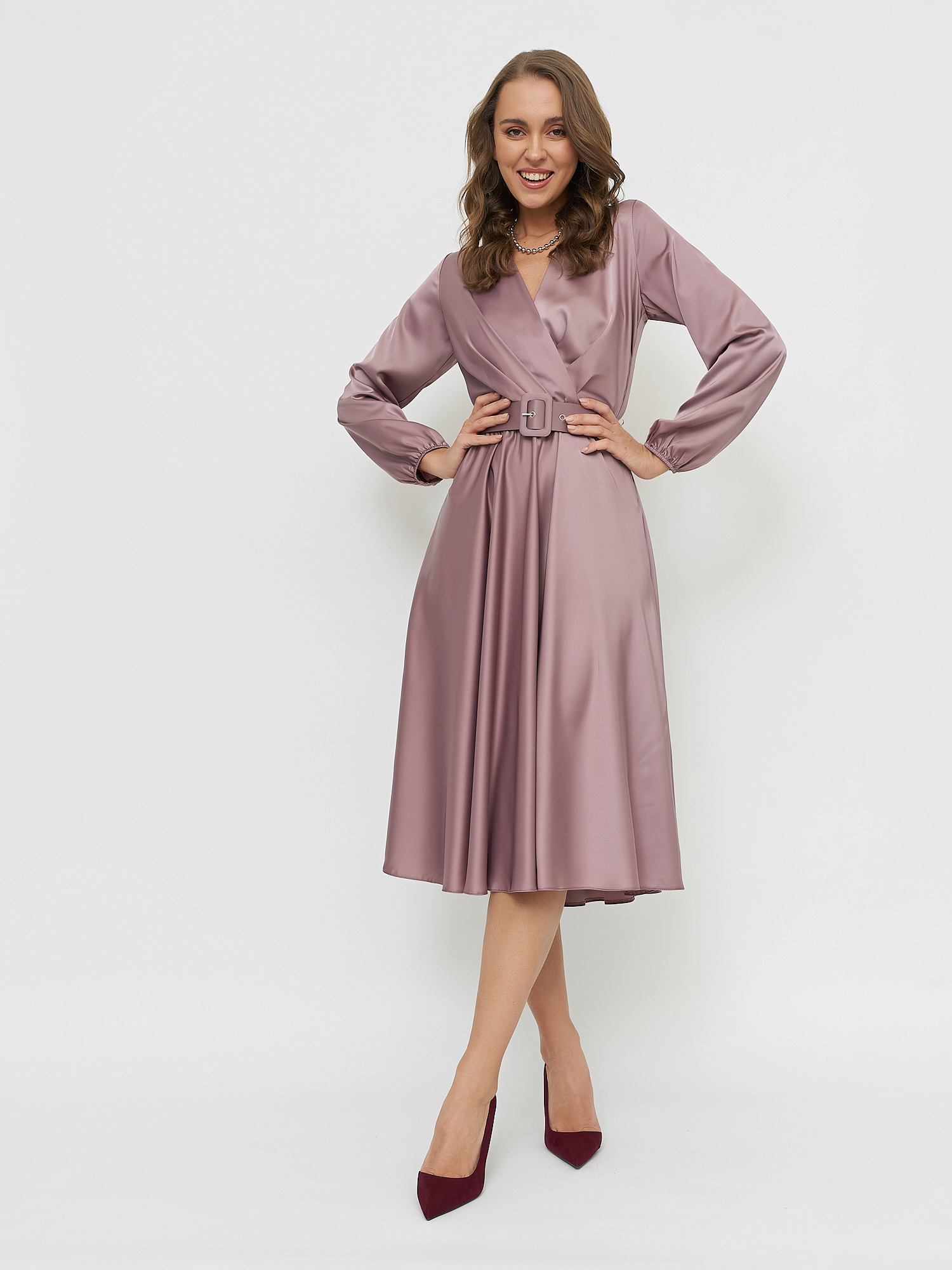 Платье женское BrandStoff BS20126 фиолетовое 52 RU