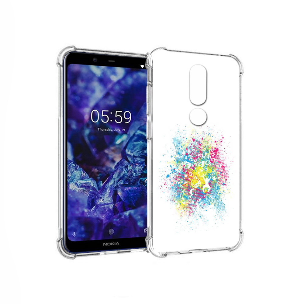 

Чехол MyPads Tocco для Nokia 5.1 Plus акварель абстракция (PT119548.120.214), Прозрачный, Tocco