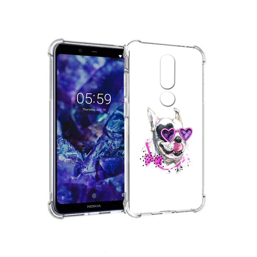 

Чехол MyPads Tocco для Nokia 5.1 Plus акварельный пёс (PT119548.120.218), Прозрачный, Tocco