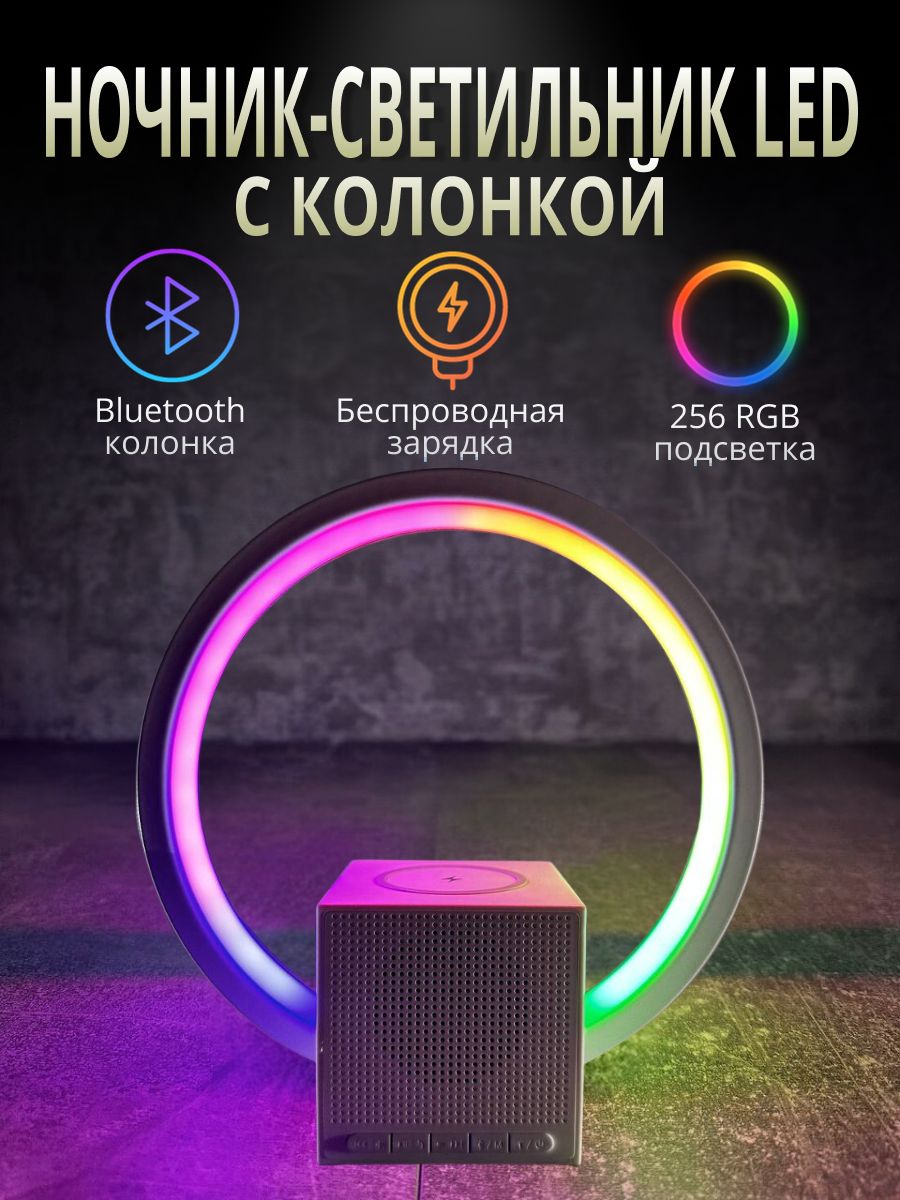 Портативная колонка NoBrand RGB BT258 White белый