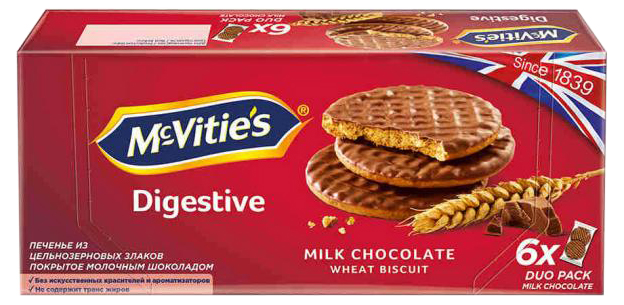 фото Печенье mcvities digestive в молочном шоколаде 199 г