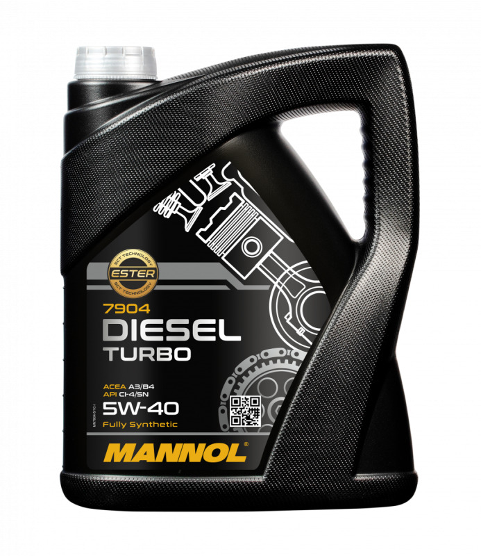 Моторное масло cинтетическое Mannol Diesel Turbo 7904 5W40 5л 5430₽